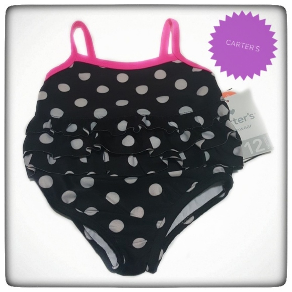 Carter's Polk a Dot Ruffle Baithing Suit-12M